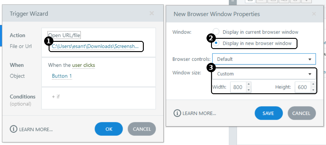 PDF new window steps - annotated