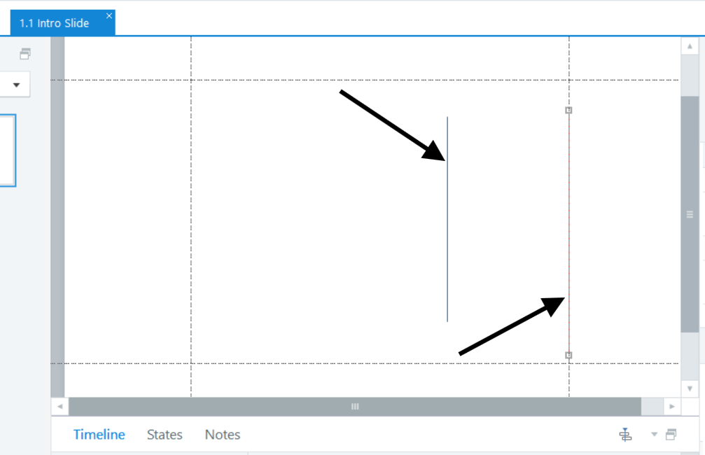 Drawing a straight vertical line in Storyline