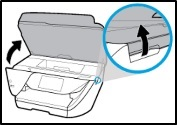 Opening the cartridge access door