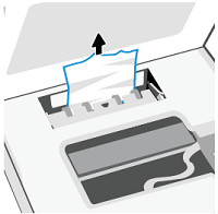 Removing jammed paper from inside the printer