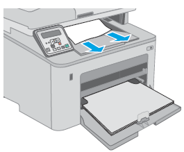 Removing any jammed paper from the output bin