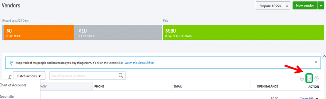 Quickbooks Self Employed Chart Of Accounts