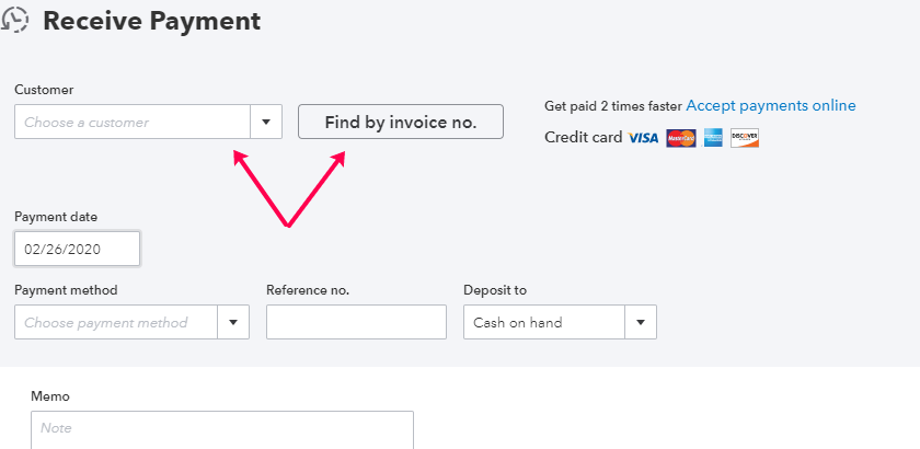 show an invoice pain in quickbooks for mac