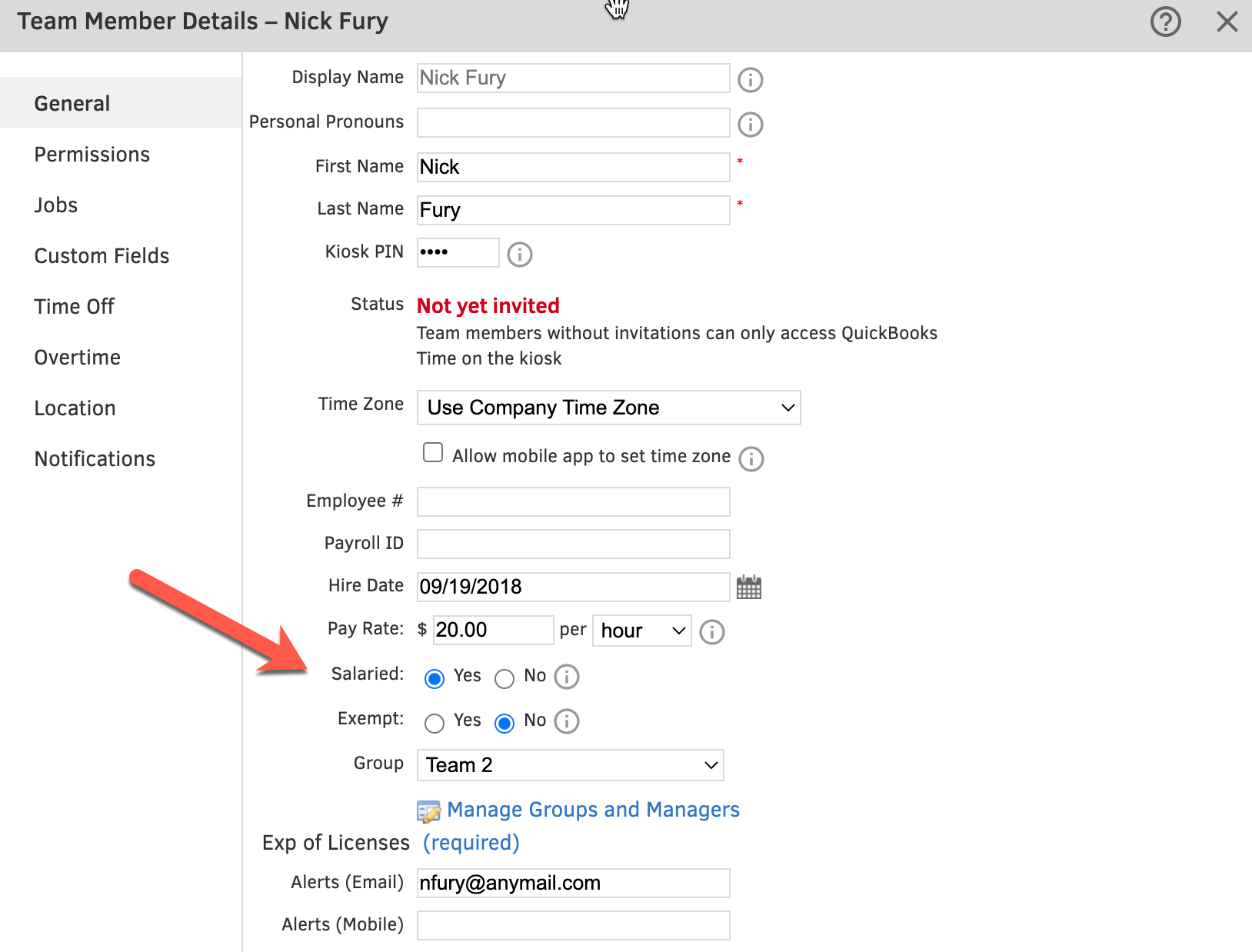 Quickbooks Online Payroll and Tsheets for salary employees