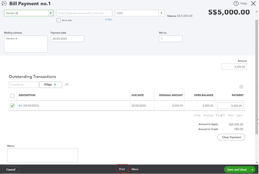 QuickBooks Invoice Forms with Perforated Payment Voucher