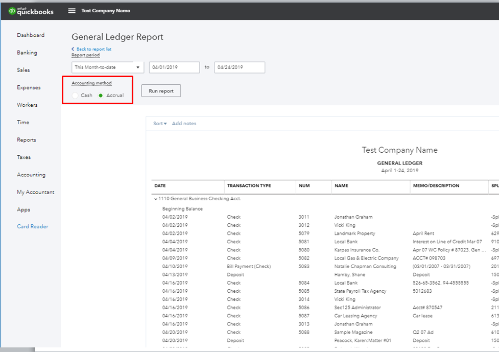 Chart Of Accounts Report In Quickbooks