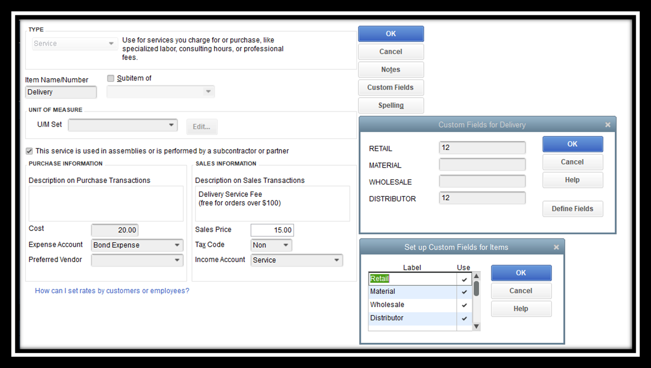 Use custom fields for vendors and expenses in QuickBooks Online Advanced