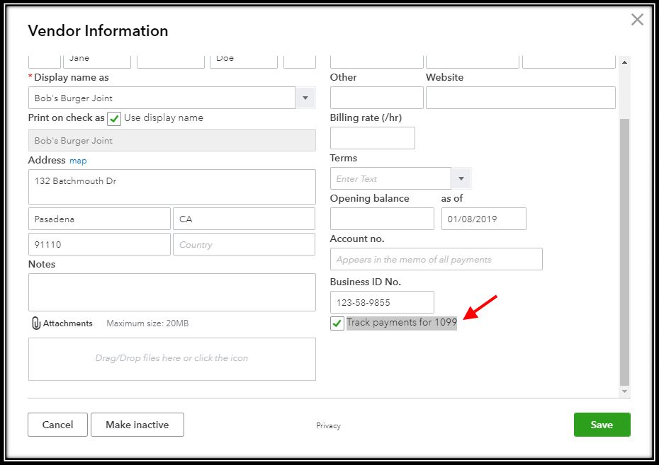 How To Generate A 1099 In Quickbooks Online Ethel Hernandez's Templates