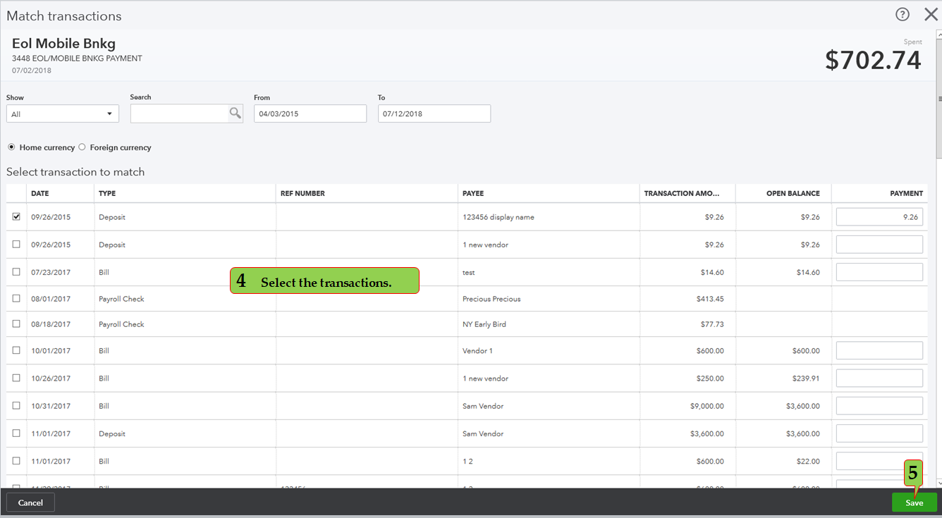 Solved Match Transactions with overpayment