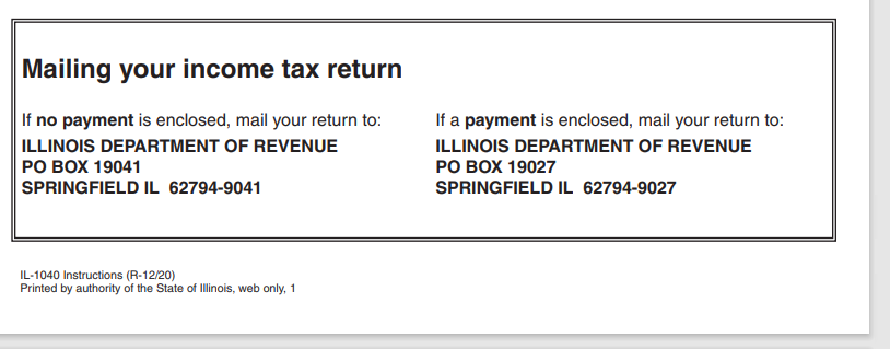 IL filing information