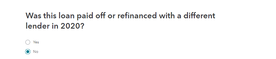 Loan paid off
