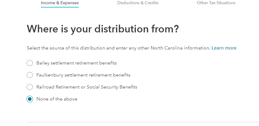 NC retirement
