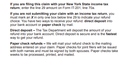 NYC refund
