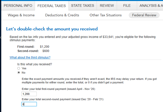 Desktop no stimulus pymt