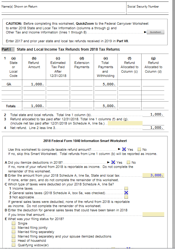 Are the instructions for calculating the taxable portion of the state tax  refund correct? Referencing non-existent lines on 2018 1040 (line 40, 44,  56, etc)?