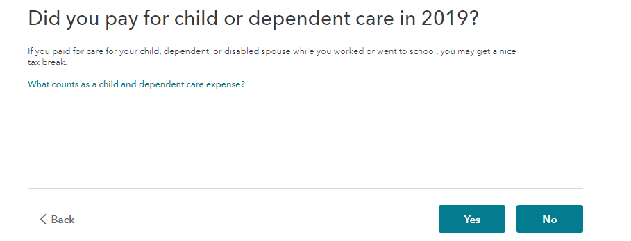 Did you pay for child care?