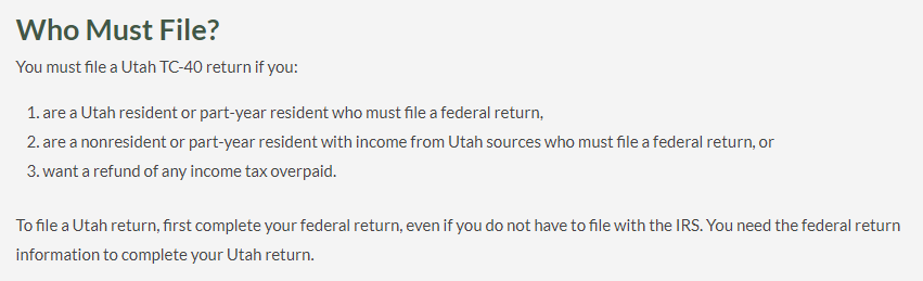 Utah filing
