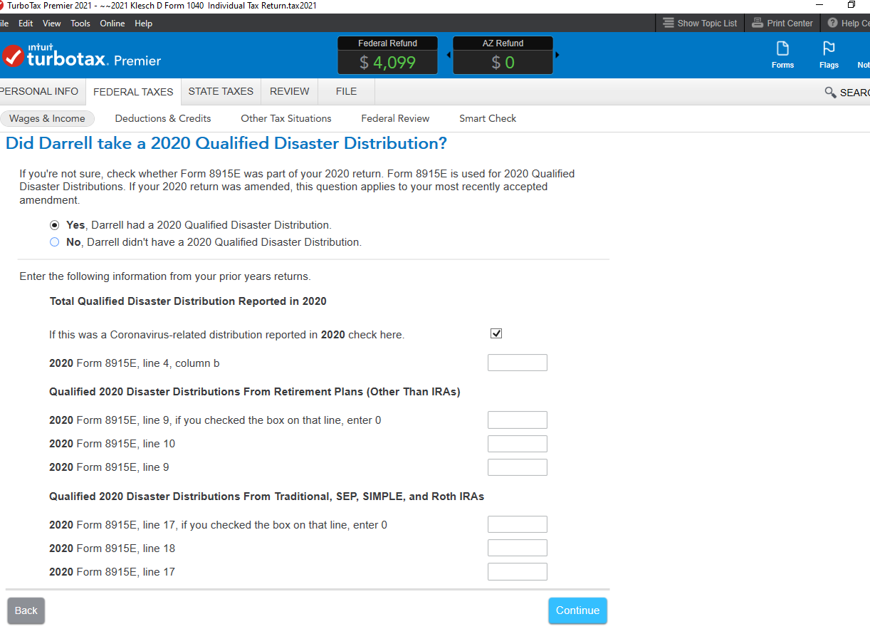 Federal Information Worksheet: Disaster distributions - You can't file just  yet due to disaster tax relief laws passed by Congress.” When will I be  able to file?