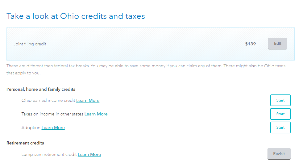 Ohio credit