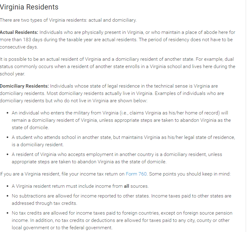 Types of residency