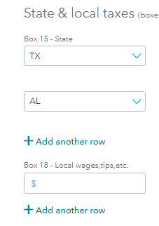 State local taxes