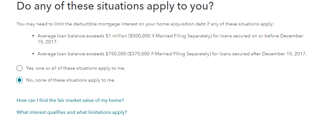 Mortgage interest deductions