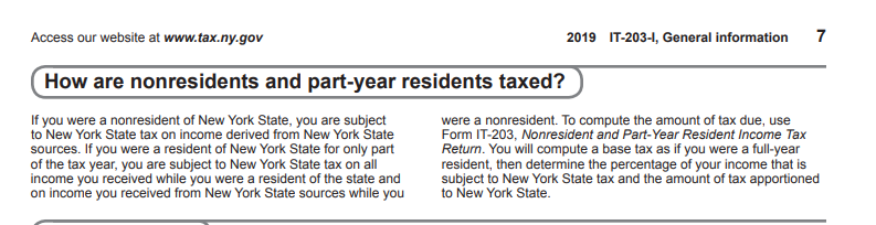 New York sourced income