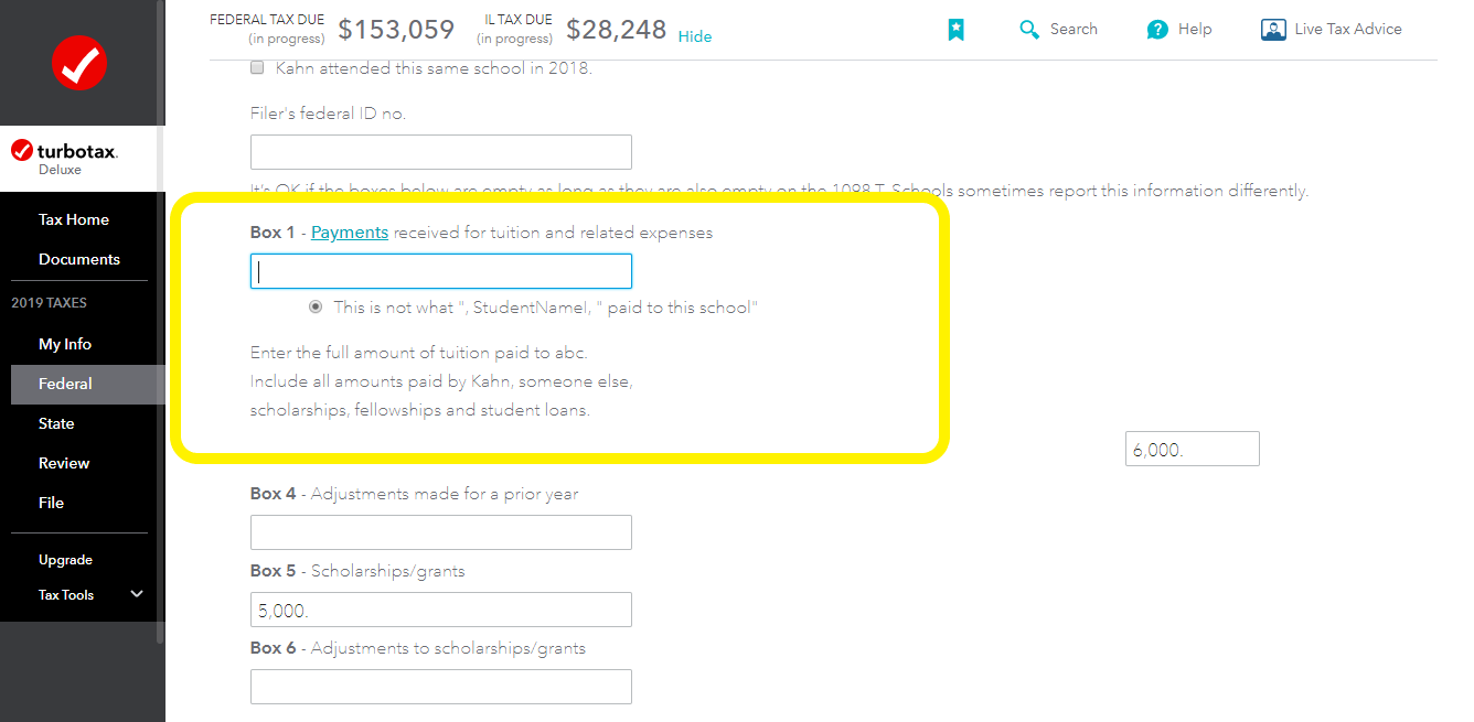 Adjust tuition amount