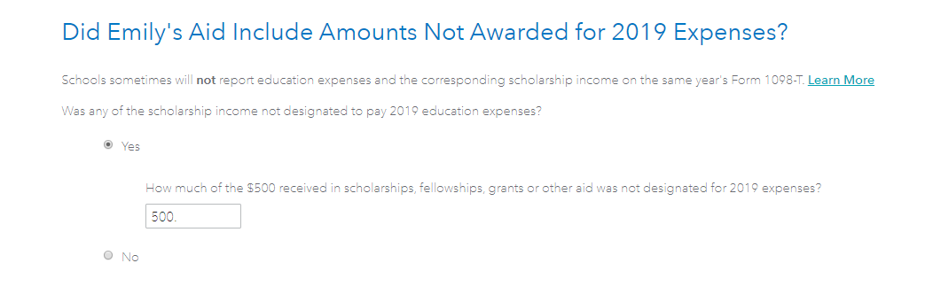 Scholarships for a future year