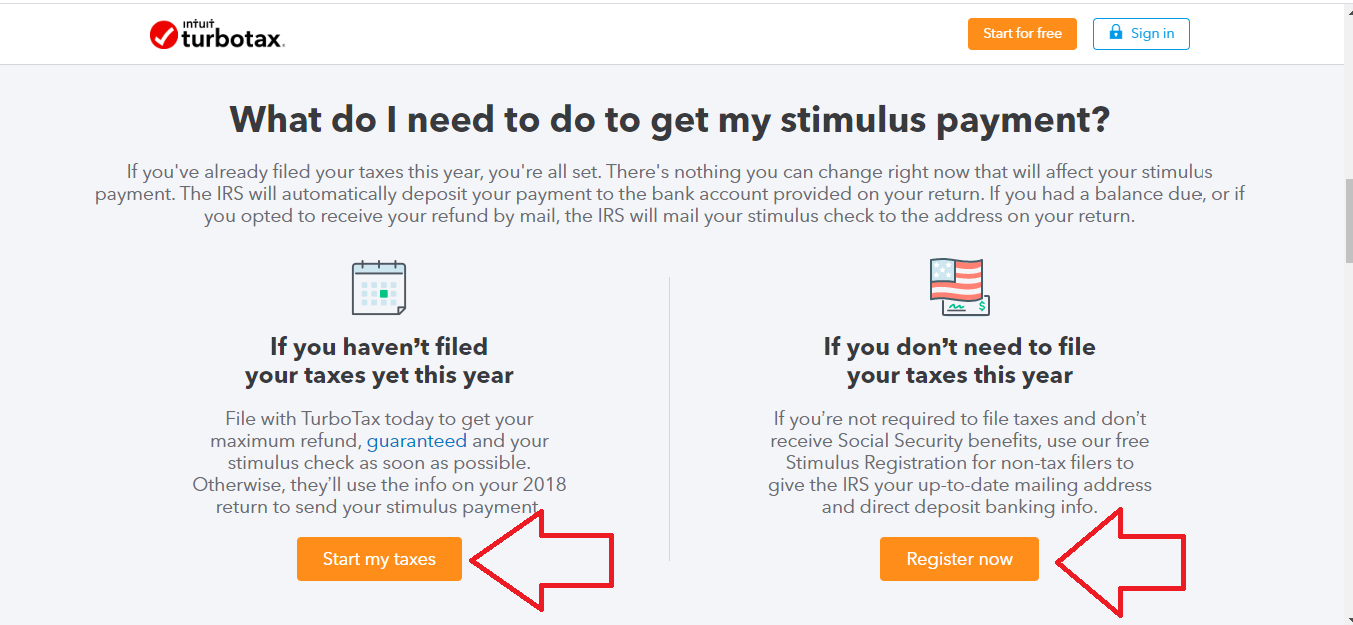 turbotax stimulus check rebate