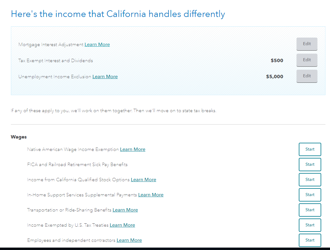 Income adjustment