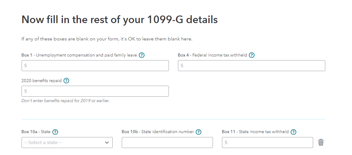 1099-G input details