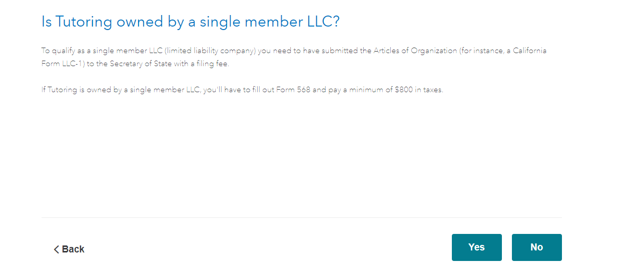 Single member LLC