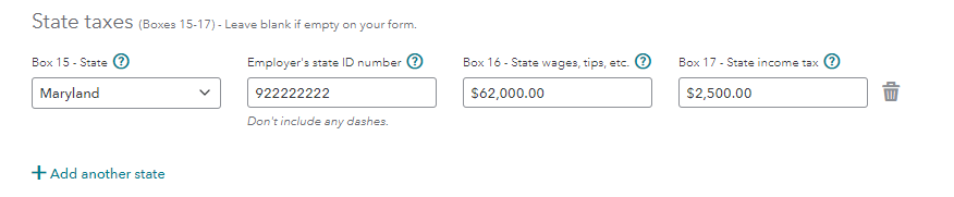 State input section