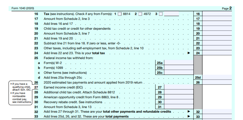 Recovery Rebate Credit