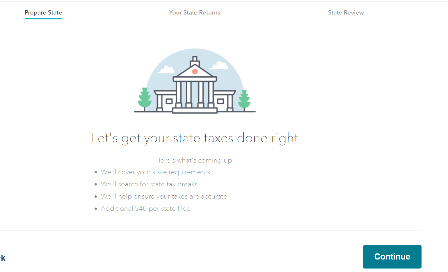 Prepare state return