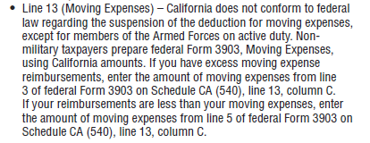 Moving expenses